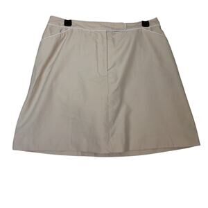 Izod X-tra Dry Size‎ 10 Womens Tan with White Trim Golf Skort